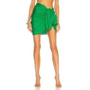 Aexae Green Linen Sarong Skirt Size OS